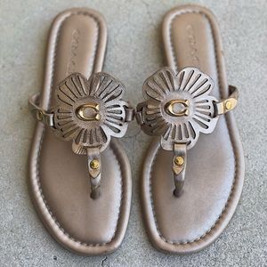 COACH Rose Gold Flat Sandals *EXCELLENT CONDITION* - Size 5